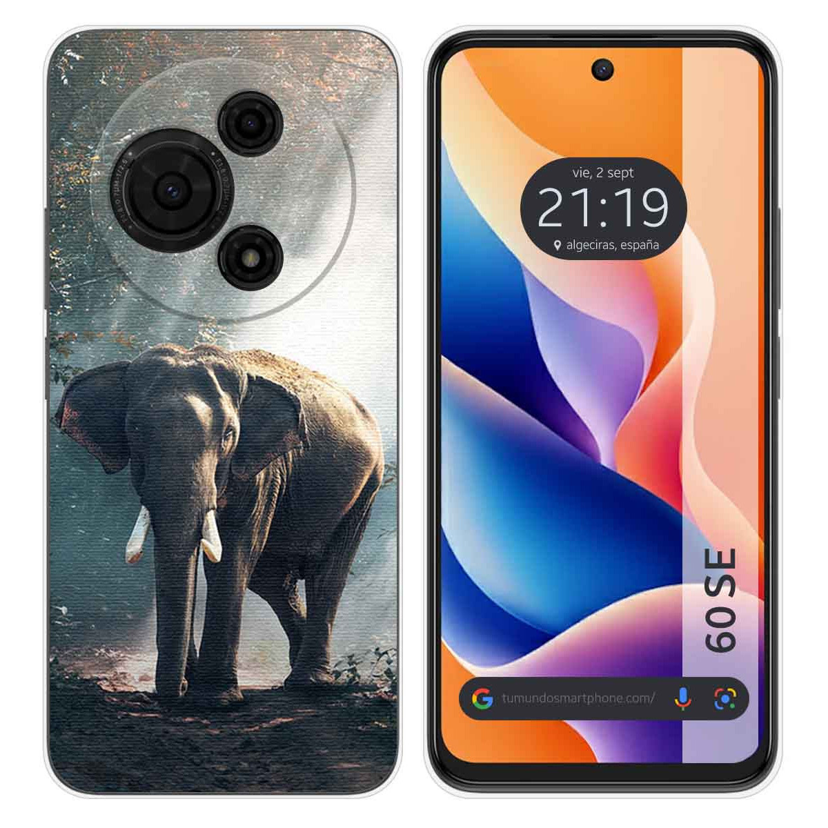 Funda Silicona para TCL 60 SE diseño Elefante Dibujos