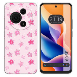 Funda Silicona para TCL 60 SE diseño Flores Dibujos