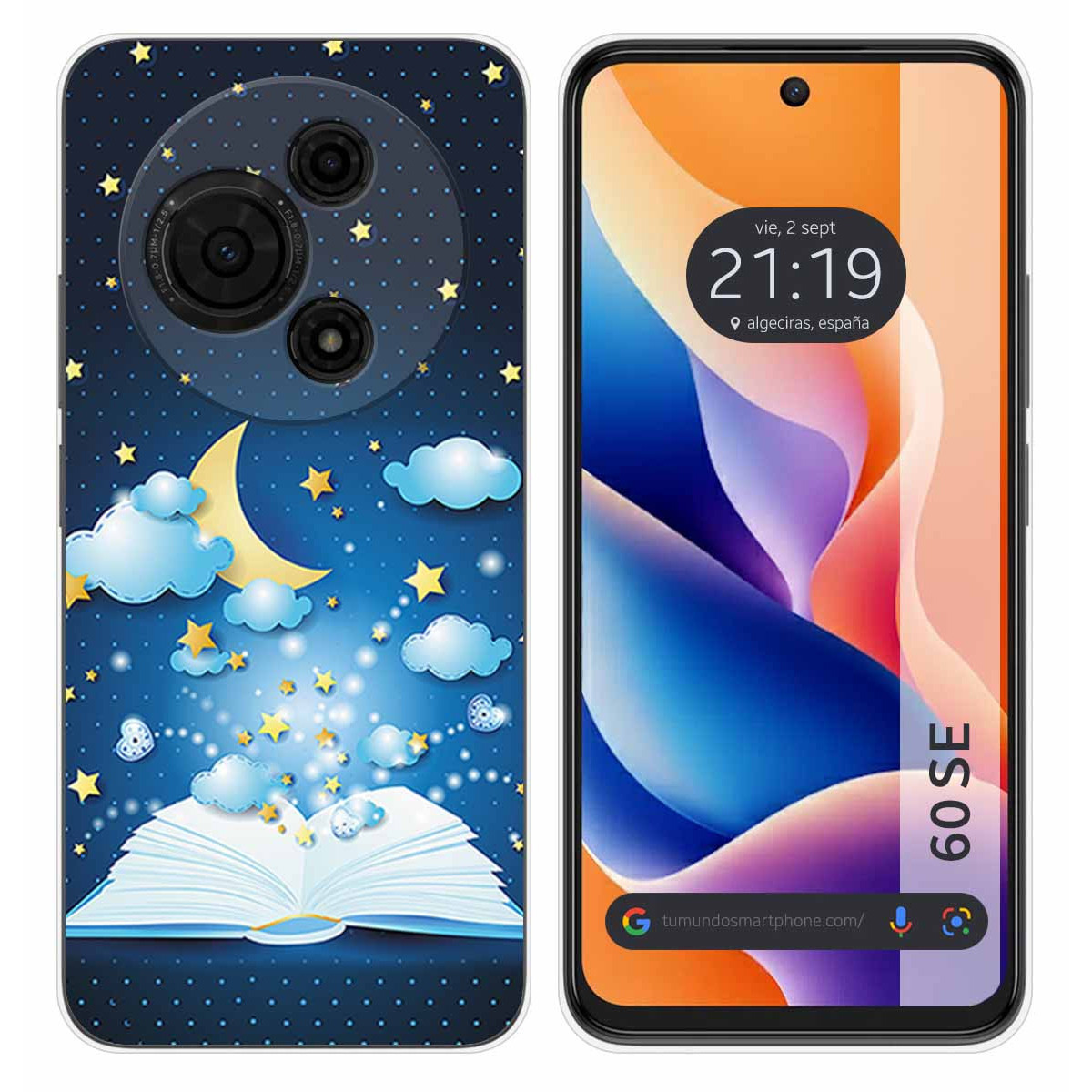 Funda Silicona para TCL 60 SE diseño Libro Cuentos Dibujos