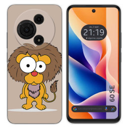 Funda Silicona para TCL 60 SE diseño Leon Dibujos