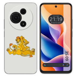 Funda Silicona para TCL 60 SE diseño Leones Dibujos