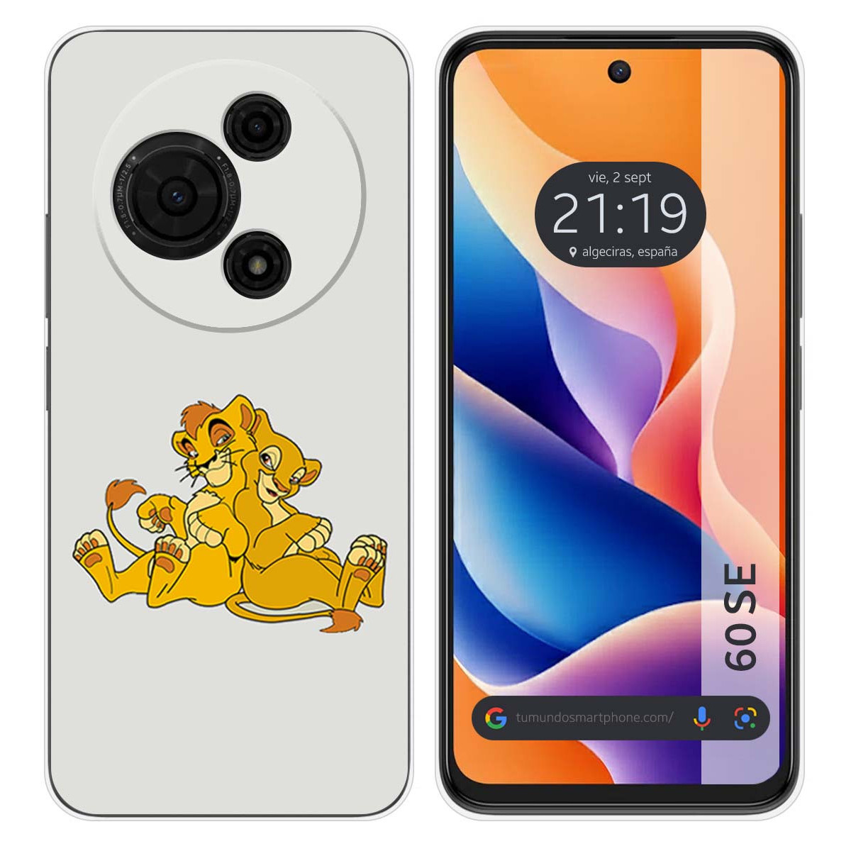 Funda Silicona para TCL 60 SE diseño Leones Dibujos