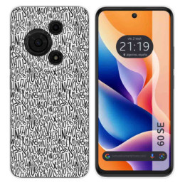 Funda Silicona para TCL 60 SE diseño Letras Dibujos