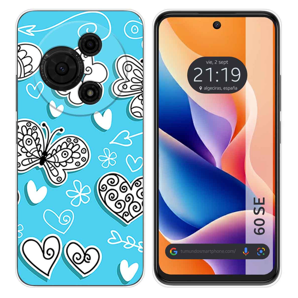 Funda Silicona para TCL 60 SE diseño Mariposas Dibujos