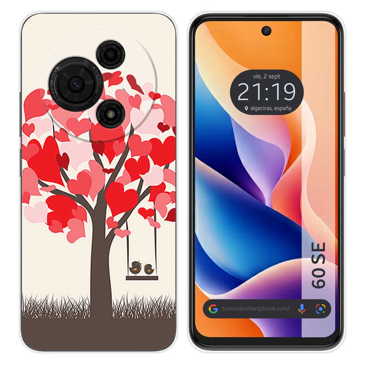 Funda Silicona para TCL 60 SE diseño Pajaritos Dibujos