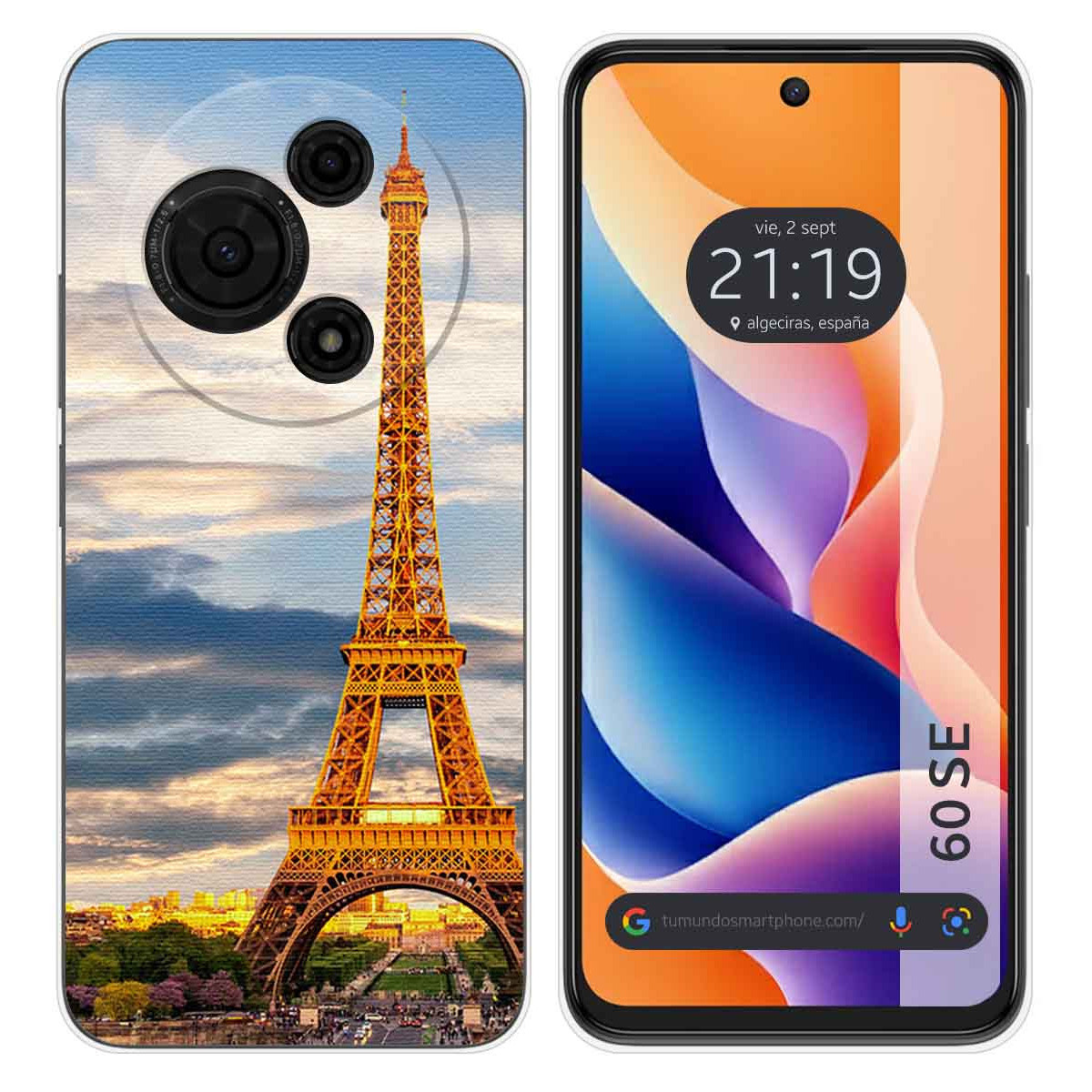 Funda Silicona para TCL 60 SE diseño Paris Dibujos