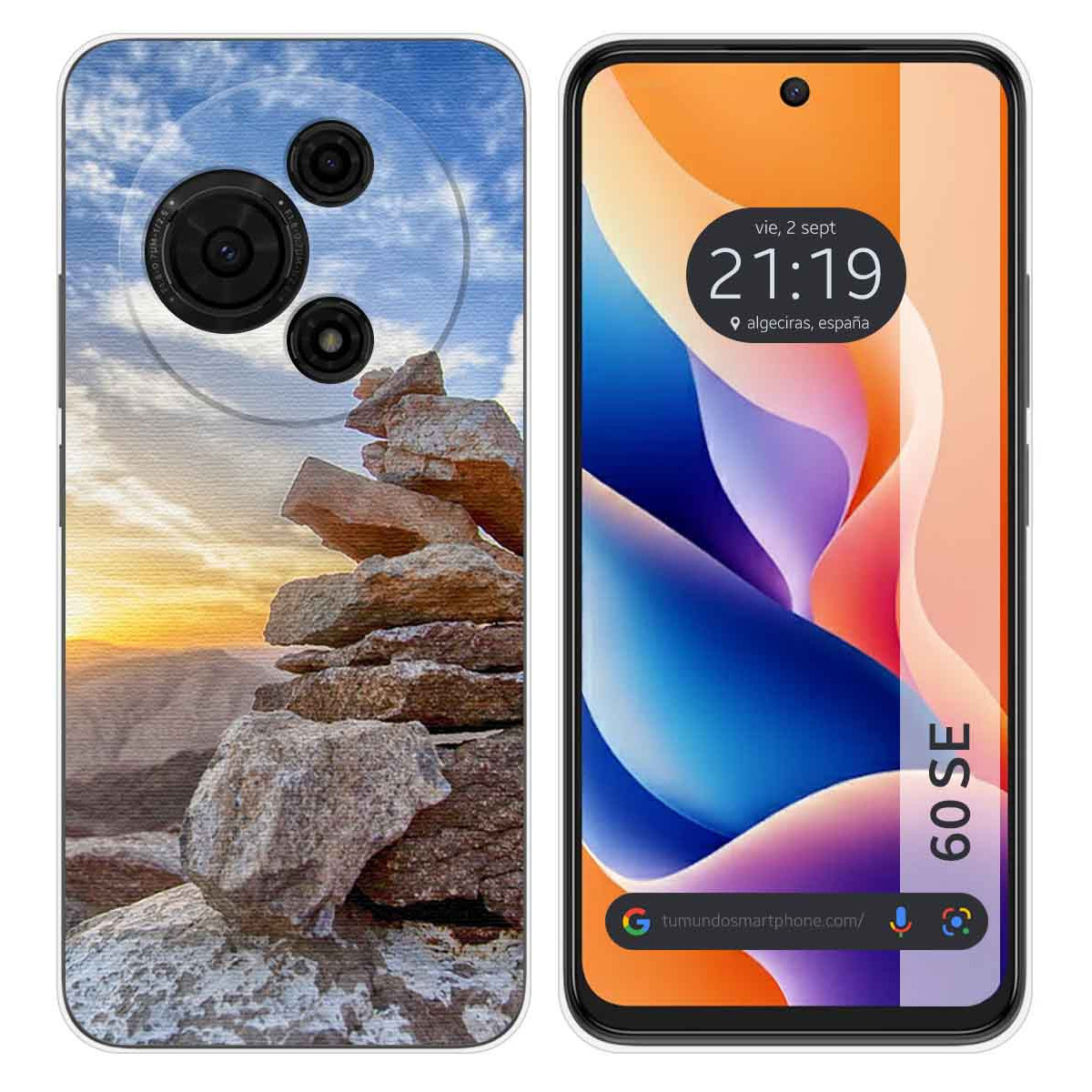 Funda Silicona para TCL 60 SE diseño Sunset Dibujos