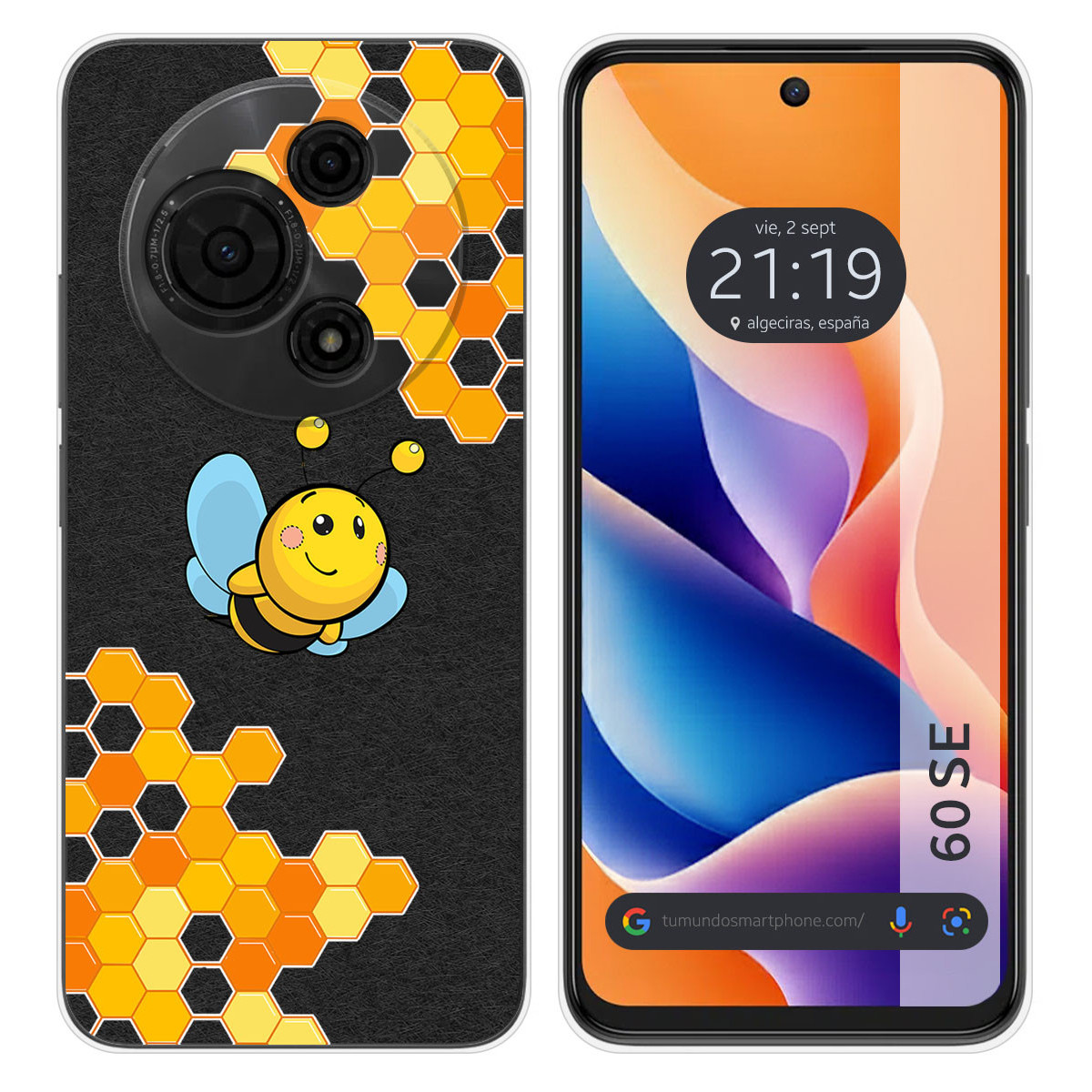 Funda Silicona para TCL 60 SE diseño Abeja Dibujos
