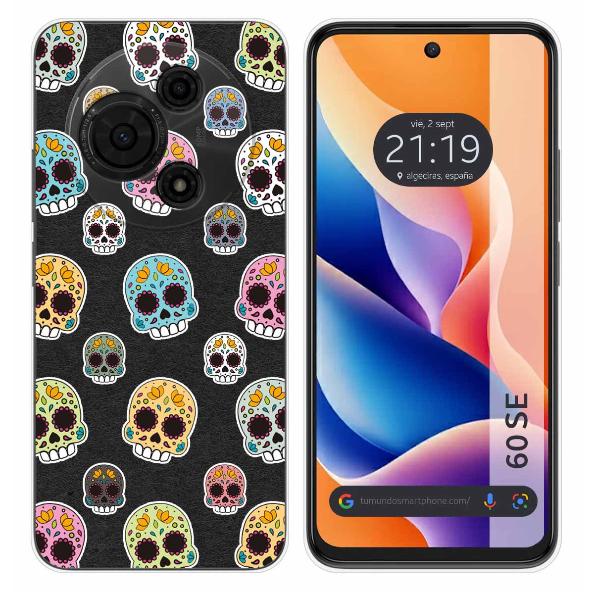 Funda Silicona para TCL 60 SE diseño Catrina Dibujos