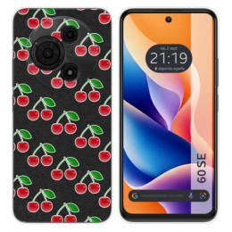 Funda Silicona para TCL 60 SE diseño Cerezas Dibujos