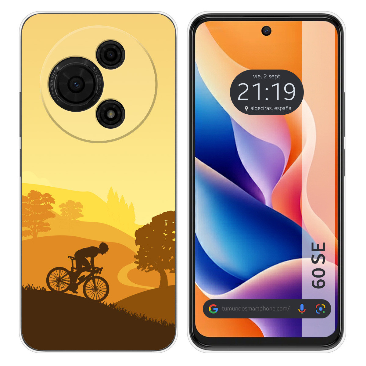 Funda Silicona para TCL 60 SE diseño Ciclista Dibujos