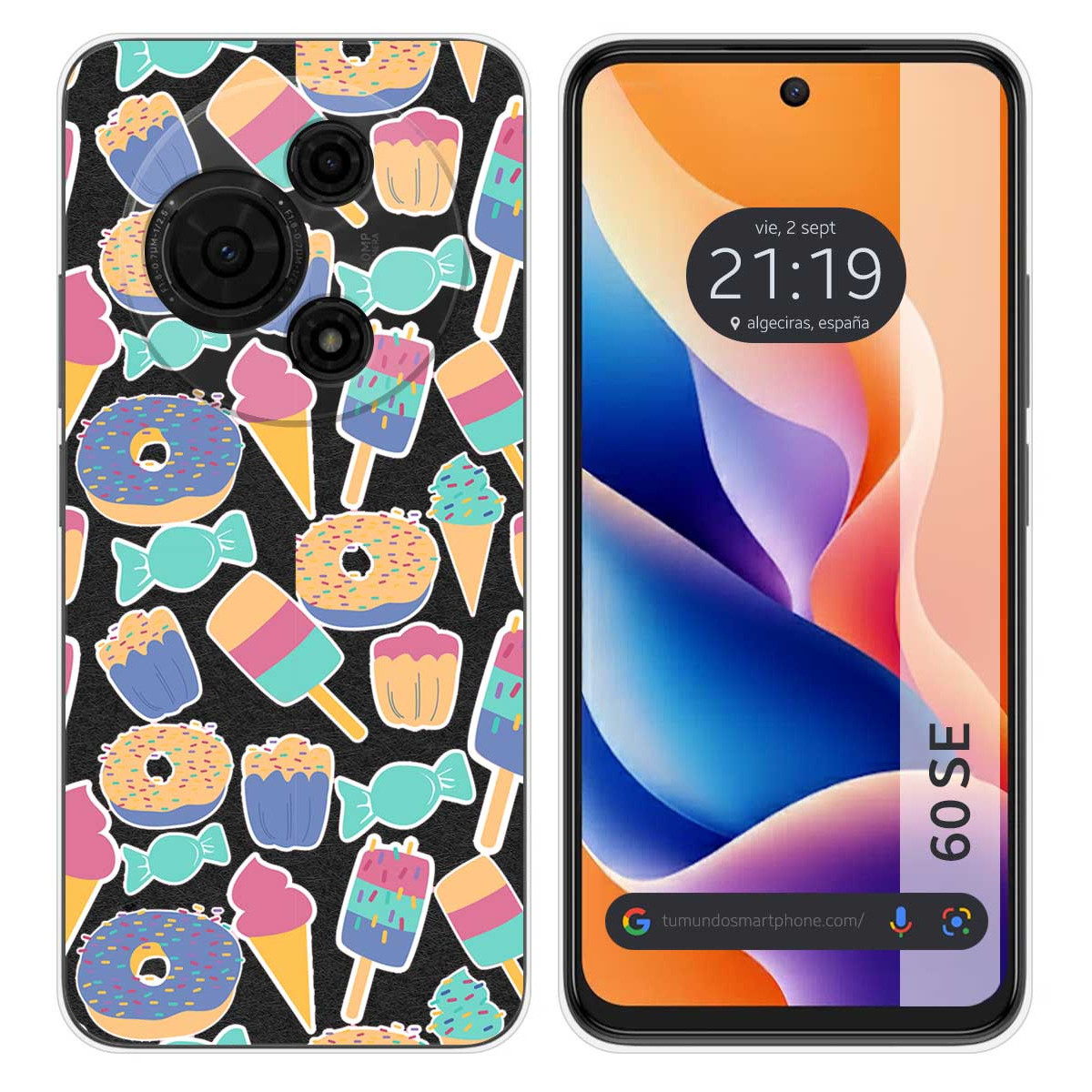 Funda Silicona para TCL 60 SE diseño Dulces 02 Dibujos