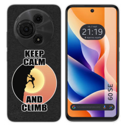 Funda Silicona para TCL 60 SE diseño Hombre Escalada Dibujos