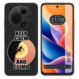 Funda Silicona para TCL 60 SE diseño Mujer Escalada Dibujos