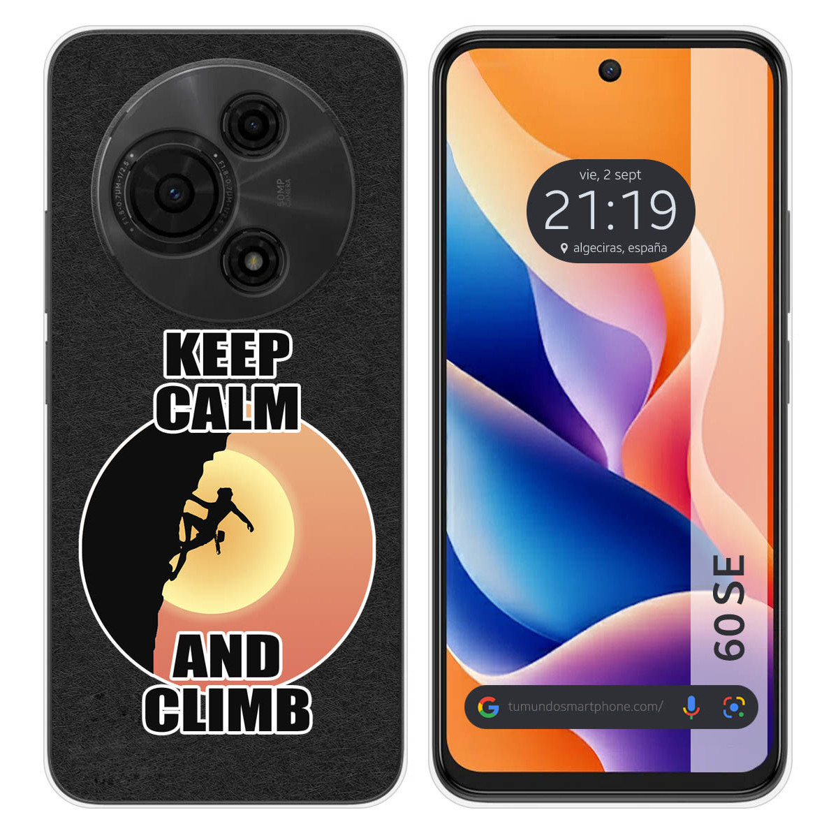 Funda Silicona para TCL 60 SE diseño Mujer Escalada Dibujos