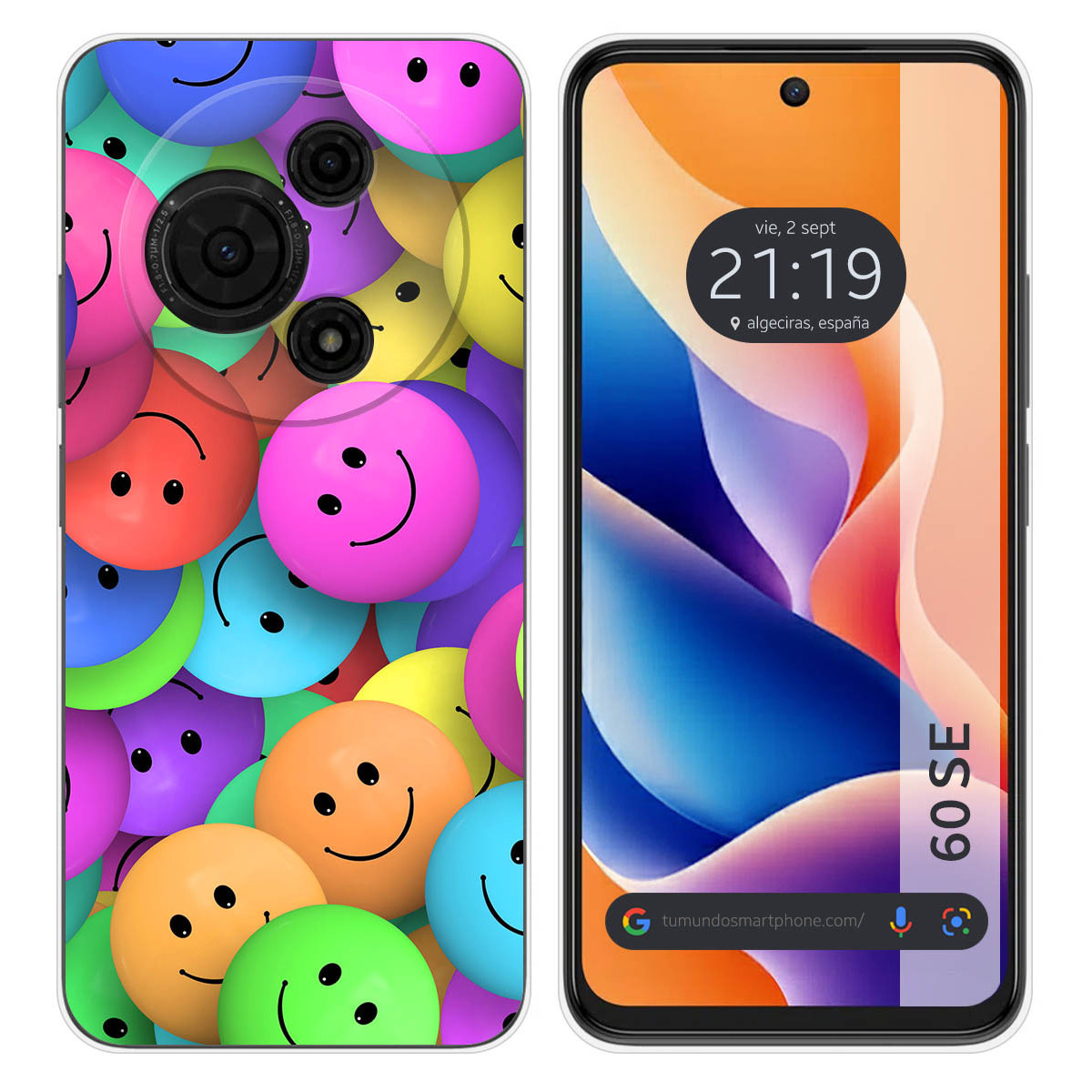 Funda Silicona para TCL 60 SE diseño Smile Dibujos