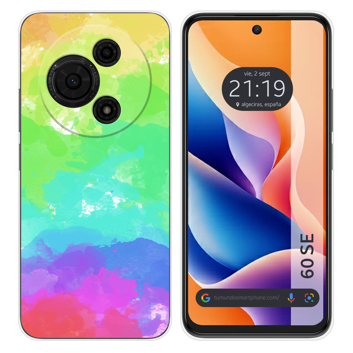 Funda Silicona para TCL 60 SE diseño Acuarela 03 Dibujos