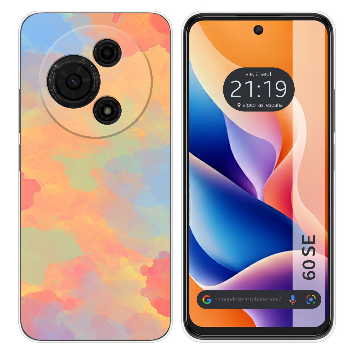 Funda Silicona para TCL 60 SE diseño Acuarela 08 Dibujos