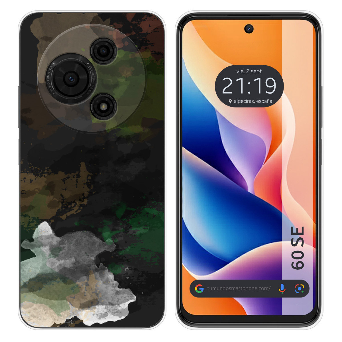 Funda Silicona para TCL 60 SE diseño Acuarela 12 Dibujos