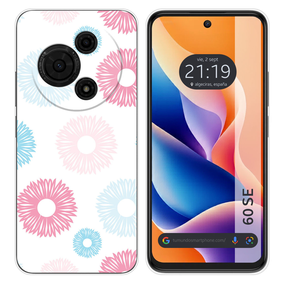 Funda Silicona para TCL 60 SE diseño Flores 06 Dibujos