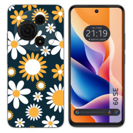 Funda Silicona para TCL 60 SE diseño Flores 08 Dibujos