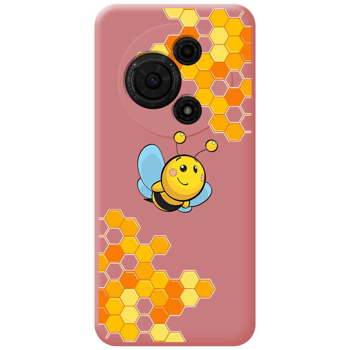 Funda Silicona Líquida Rosa para TCL 60 SE diseño Abeja Dibujos
