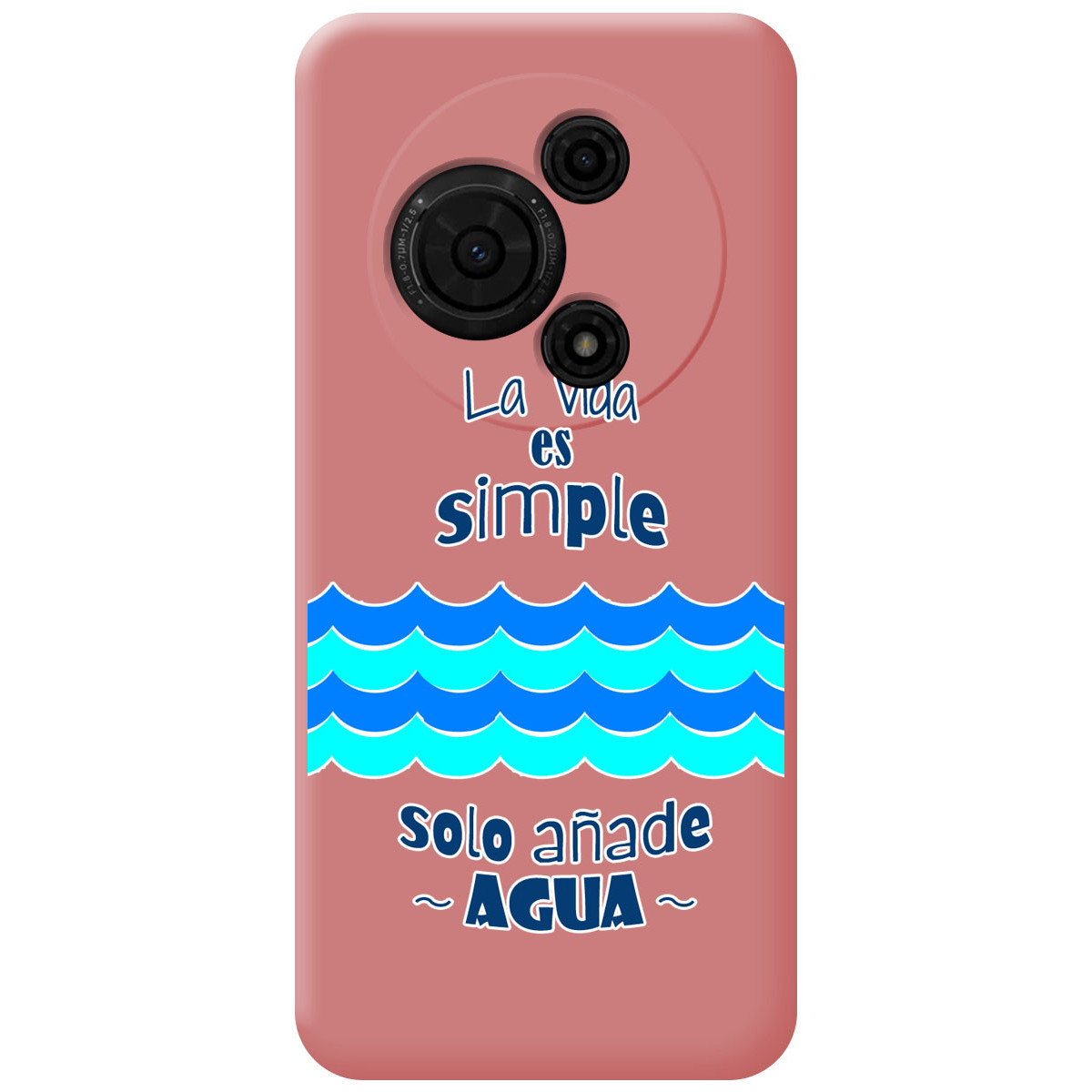 Funda Silicona Líquida Rosa para TCL 60 SE diseño Agua Dibujos