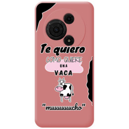 Funda Silicona Líquida Rosa para TCL 60 SE diseño Vaca Dibujos