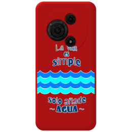 Funda Silicona Líquida Roja para TCL 60 SE diseño Agua Dibujos