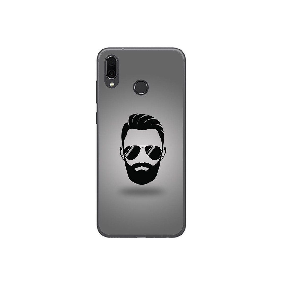 Funda Gel Tpu para Huawei Honor Play Diseño Barba Dibujos
