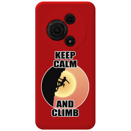 Funda Silicona Líquida Roja para TCL 60 SE diseño Mujer Escalada Dibujos