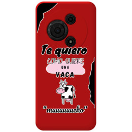 Funda Silicona Líquida Roja para TCL 60 SE diseño Vaca Dibujos
