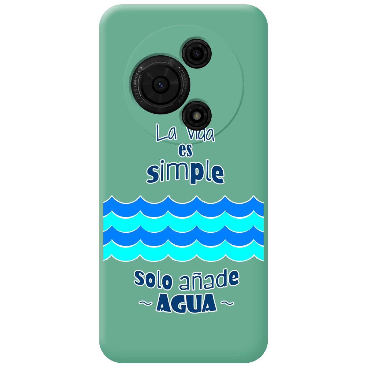 Funda Silicona Líquida Verde para TCL 60 SE diseño Agua Dibujos