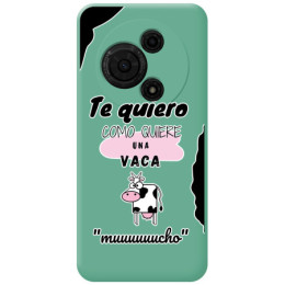 Funda Silicona Líquida Verde para TCL 60 SE diseño Vaca Dibujos