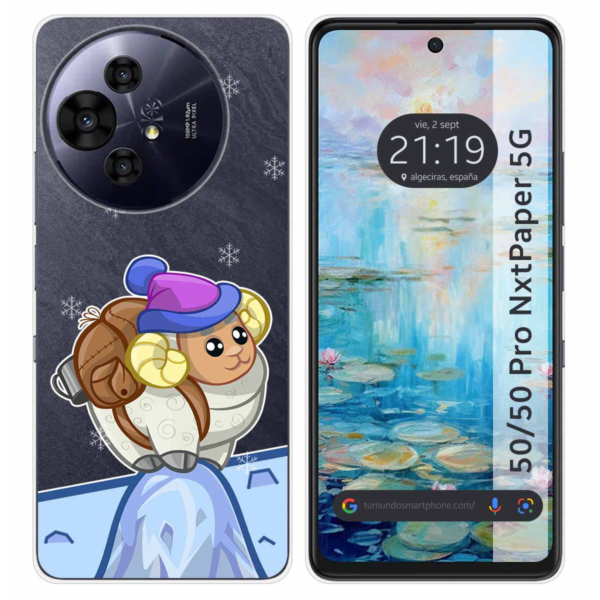 Funda Silicona Transparente para TCL 50 / 50 Pro NXTPAPER 5G diseño Cabra Dibujos