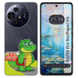 Funda Silicona Transparente para TCL 50 / 50 Pro NXTPAPER 5G diseño Coco Dibujos
