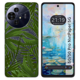 Funda Silicona Transparente para TCL 50 / 50 Pro NXTPAPER 5G diseño Jungla Dibujos