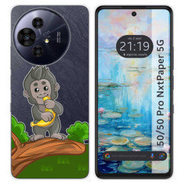 Funda Silicona Transparente para TCL 50 / 50 Pro NXTPAPER 5G diseño Mono Dibujos