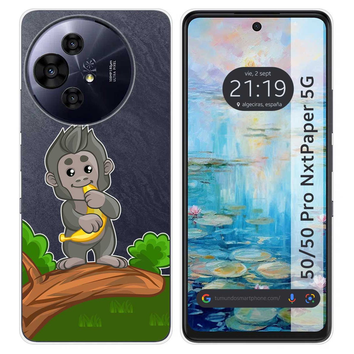 Funda Silicona Transparente para TCL 50 / 50 Pro NXTPAPER 5G diseño Mono Dibujos