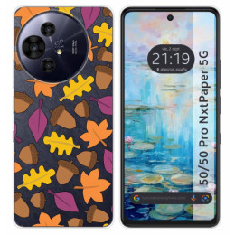 Funda Silicona Transparente para TCL 50 / 50 Pro NXTPAPER 5G diseño Otoño Dibujos