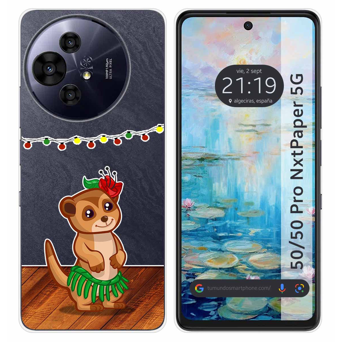 Funda Silicona Transparente para TCL 50 / 50 Pro NXTPAPER 5G diseño Suricata Dibujos