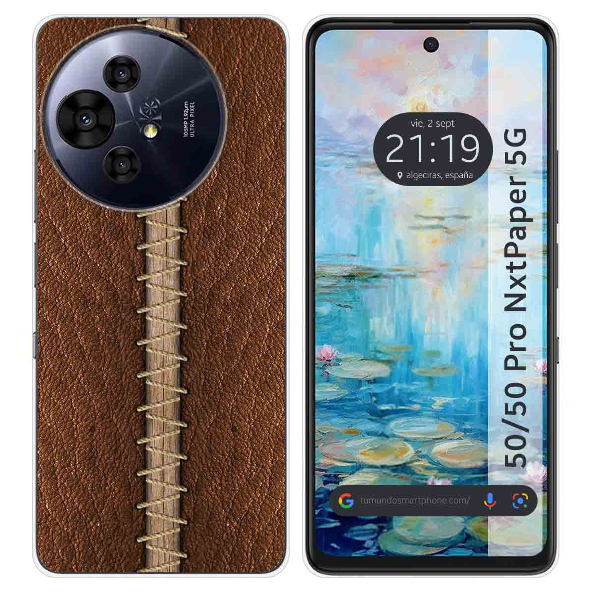 Funda Silicona para TCL 50 / 50 Pro NXTPAPER 5G diseño Cuero 01 Dibujos
