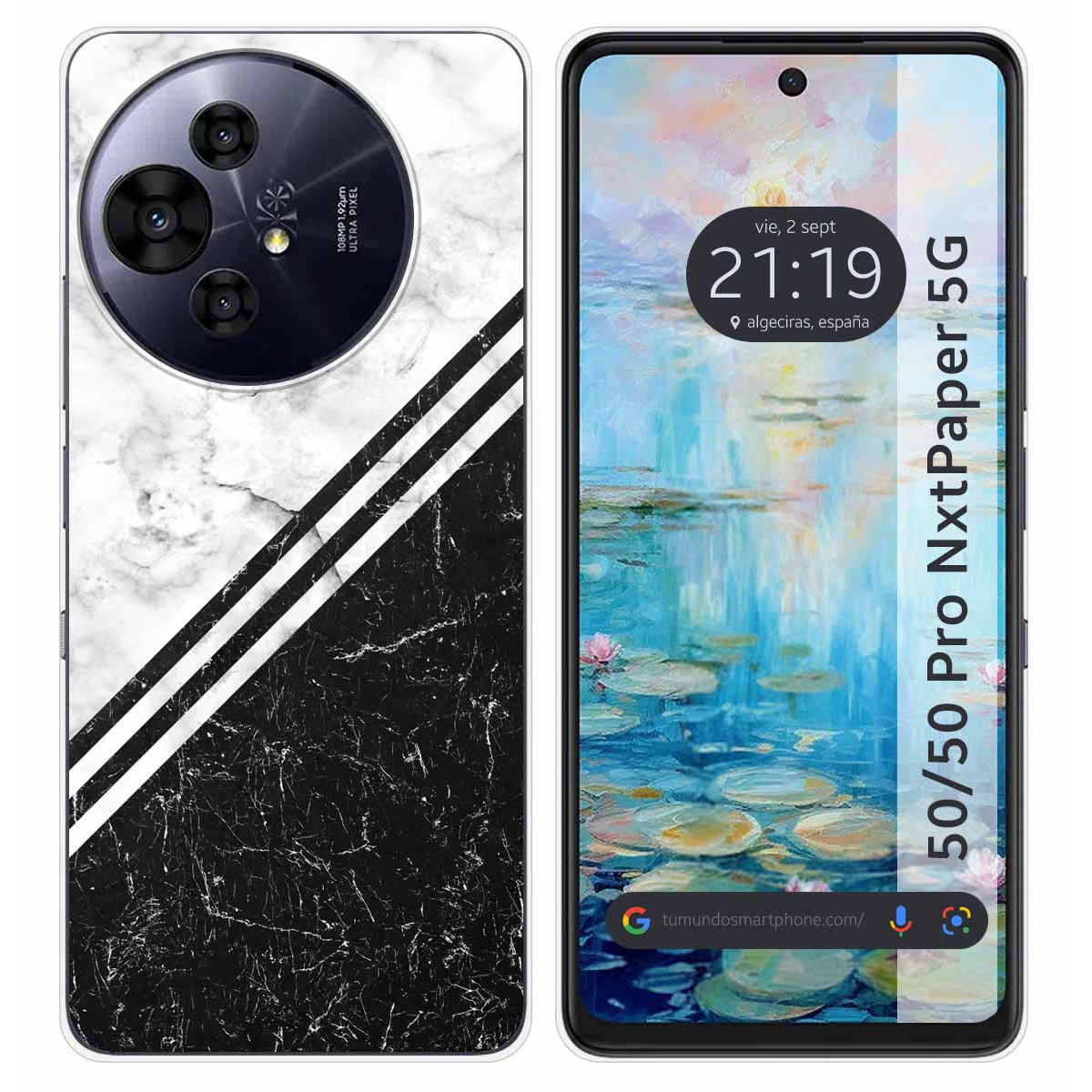 Funda Silicona para TCL 50 / 50 Pro NXTPAPER 5G diseño Mármol 01 Dibujos