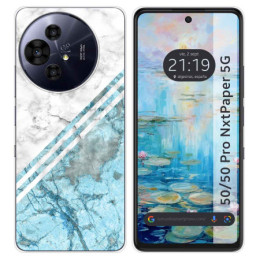 Funda Silicona para TCL 50 / 50 Pro NXTPAPER 5G diseño Mármol 02 Dibujos