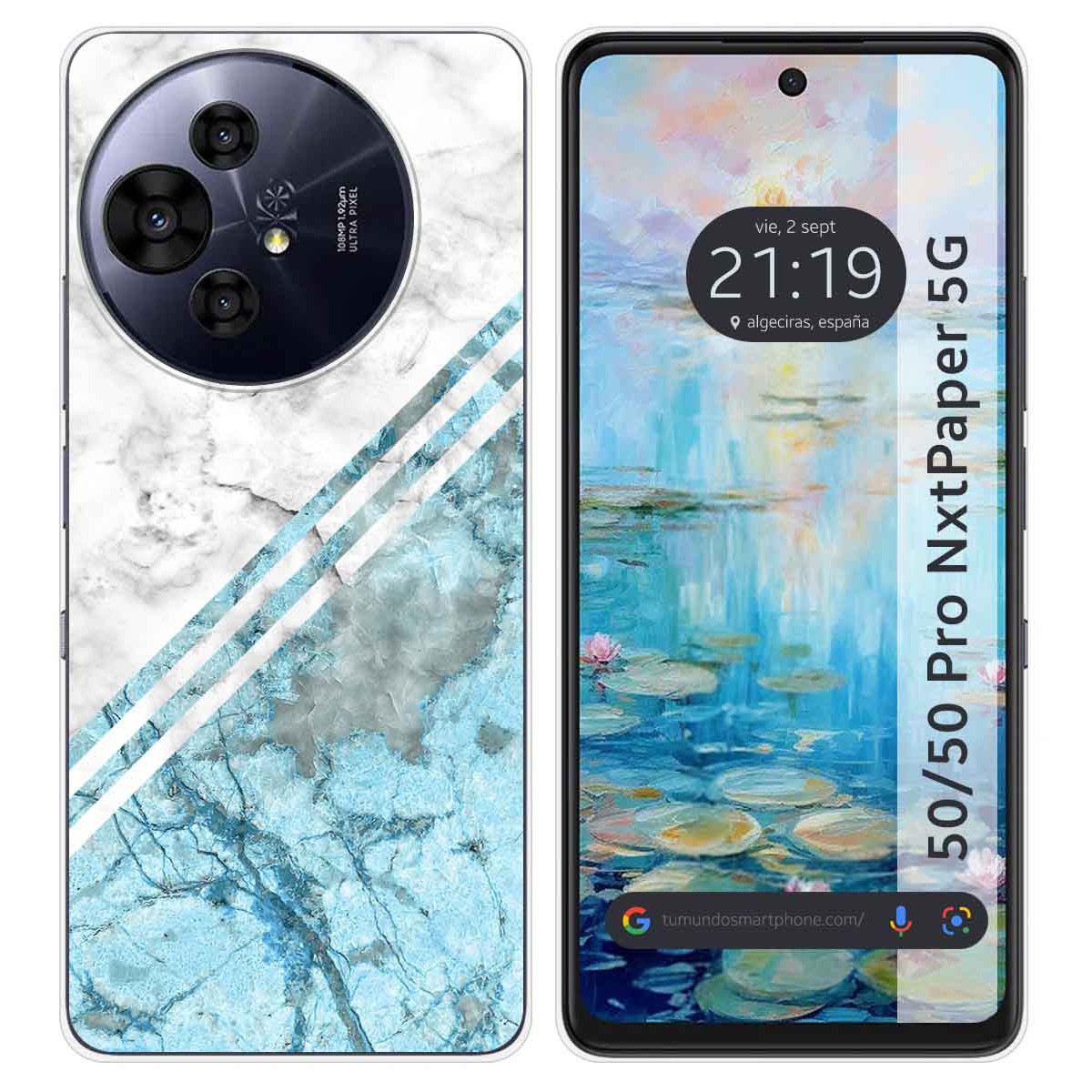 Funda Silicona para TCL 50 / 50 Pro NXTPAPER 5G diseño Mármol 02 Dibujos