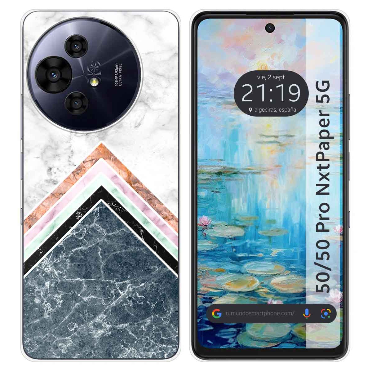 Funda Silicona para TCL 50 / 50 Pro NXTPAPER 5G diseño Mármol 05 Dibujos