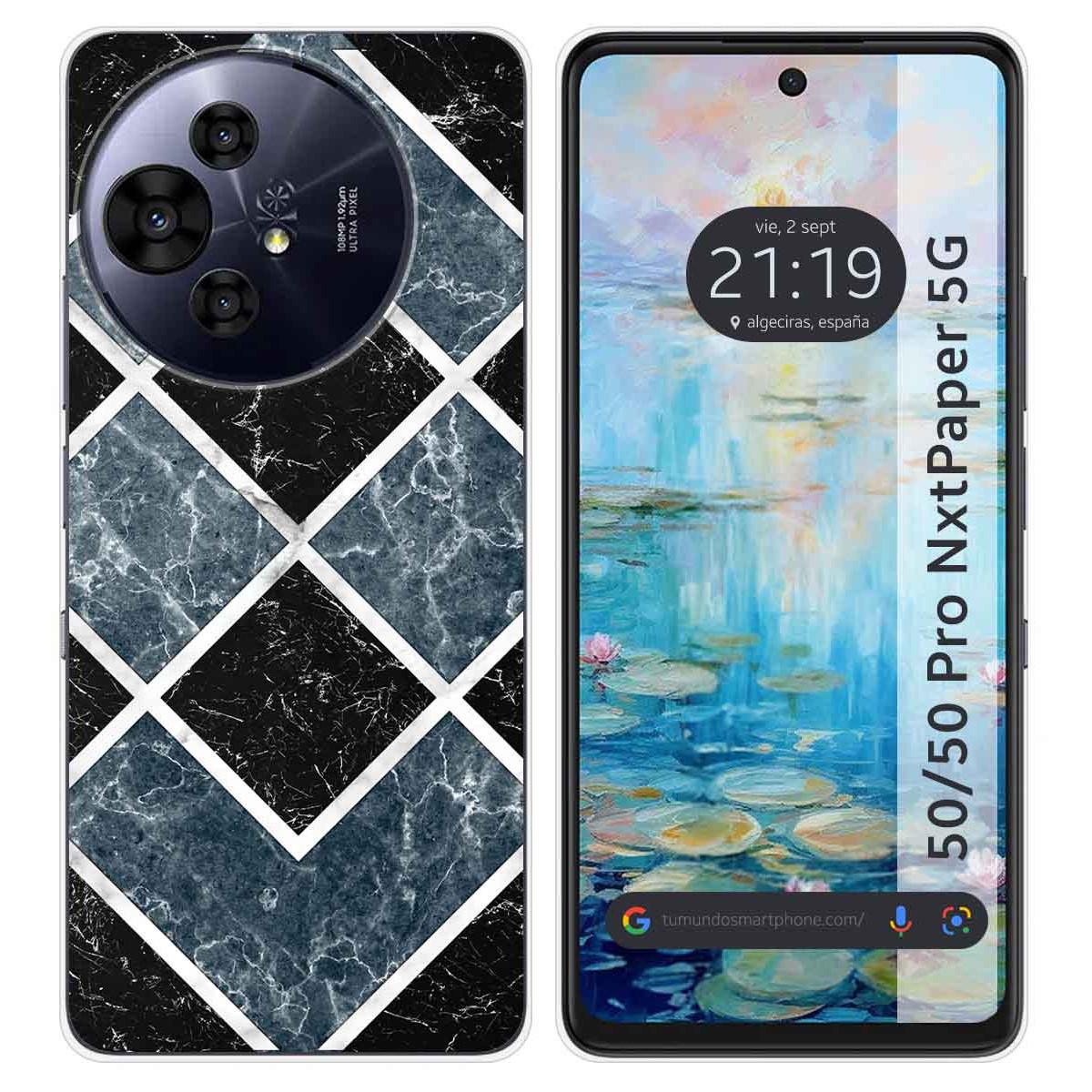 Funda Silicona para TCL 50 / 50 Pro NXTPAPER 5G diseño Mármol 06 Dibujos