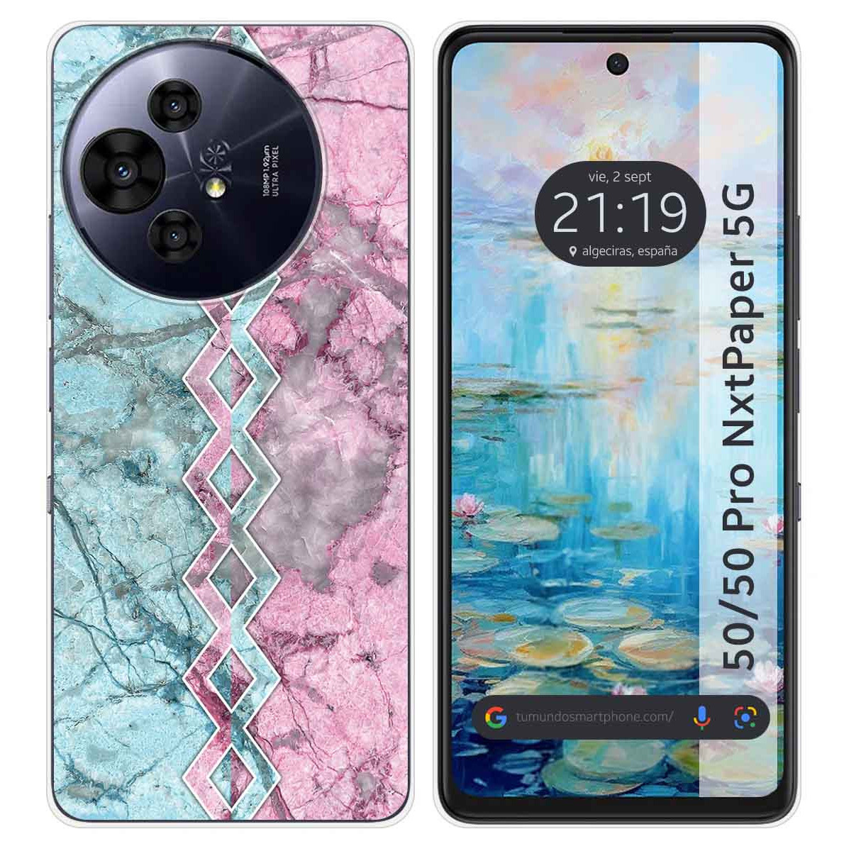Funda Silicona para TCL 50 / 50 Pro NXTPAPER 5G diseño Mármol 08 Dibujos