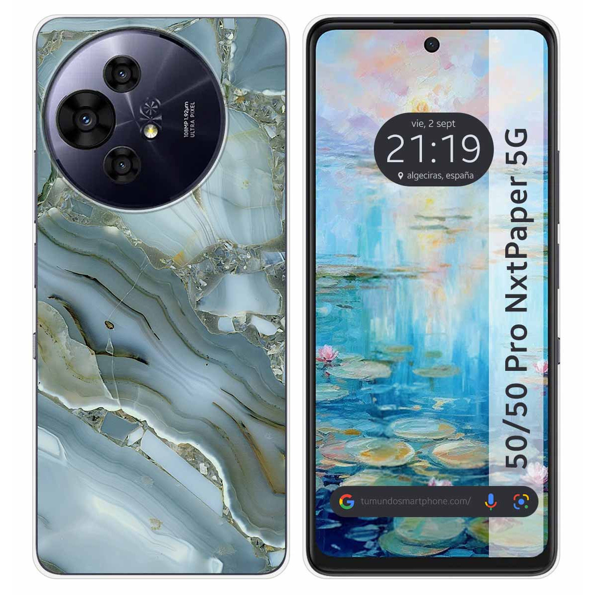 Funda Silicona para TCL 50 / 50 Pro NXTPAPER 5G diseño Mármol 09 Dibujos