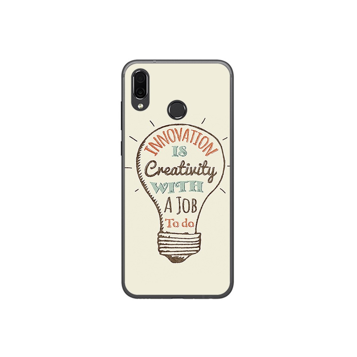Funda Gel Tpu para Huawei Honor Play Diseño Creativity Dibujos